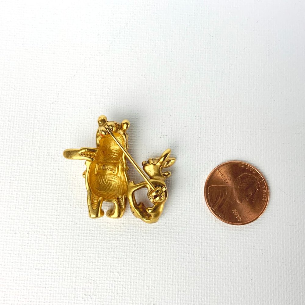 Vintage  Disney Winnie The Pooh  And Piglet Brooch Pin - Picture 10 of 15